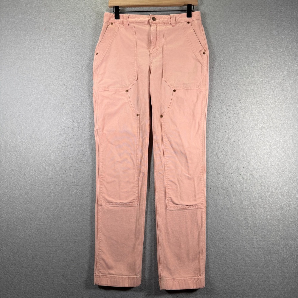 Duluth Trading Co Women's 8x31 Pink Cotton‎ Blend Cargo Pants Work Utility